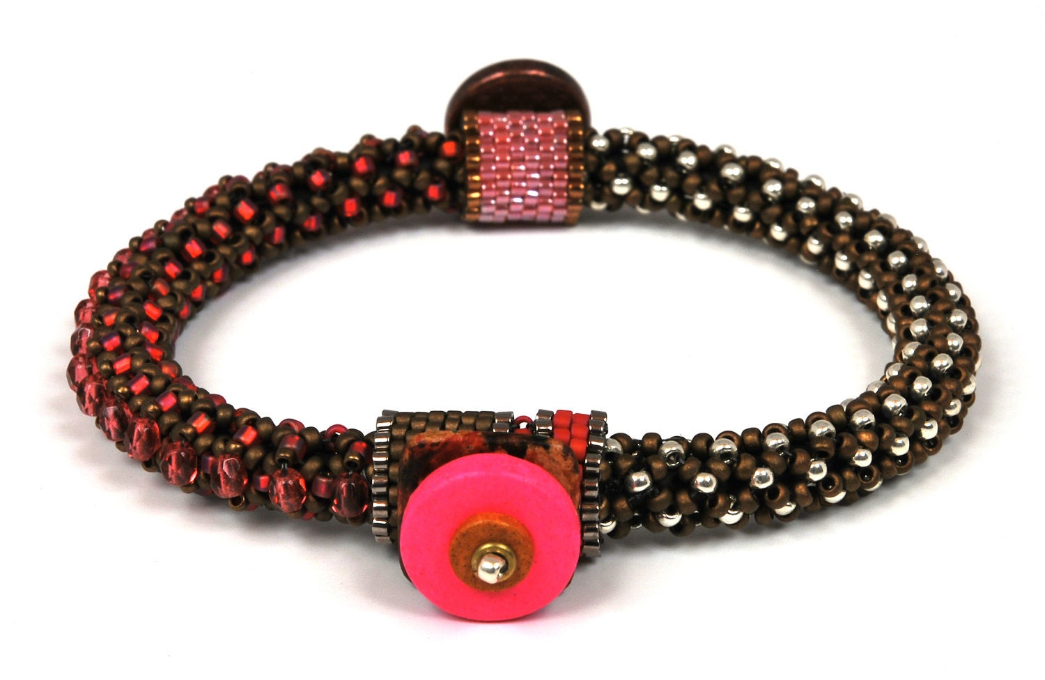 BEAD KIT ONLY-Circle of Gems Single Bracelet Kit-Bubble Gum-Pattern Sold Separately