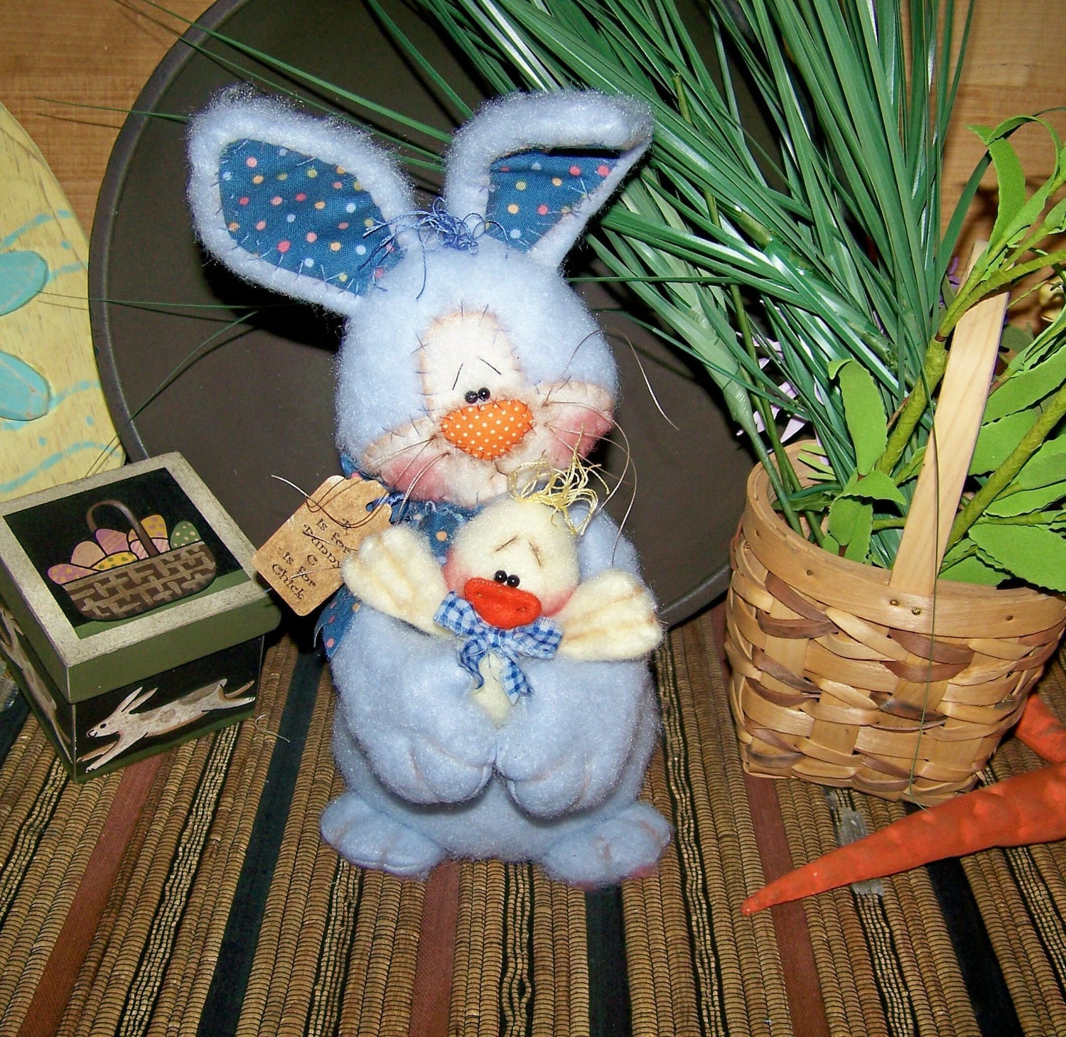 Primitive Easter Spring Bunny Chick Ornie Doll Pattern 151