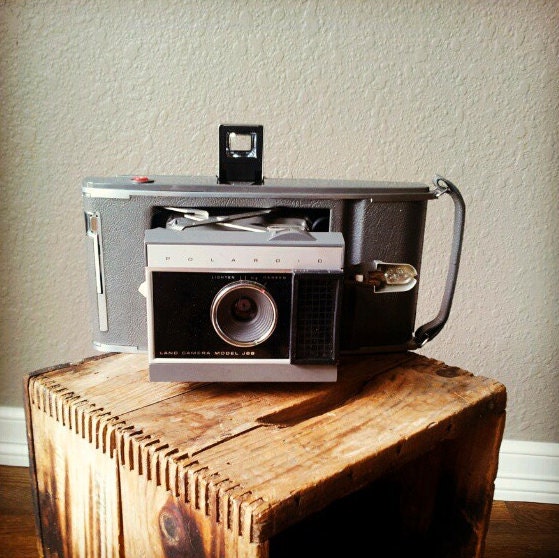 Reserved for Amanda - vintage Polaroid electric eye land camera with case and accessories : model J66 fathers day by 24 Pont
