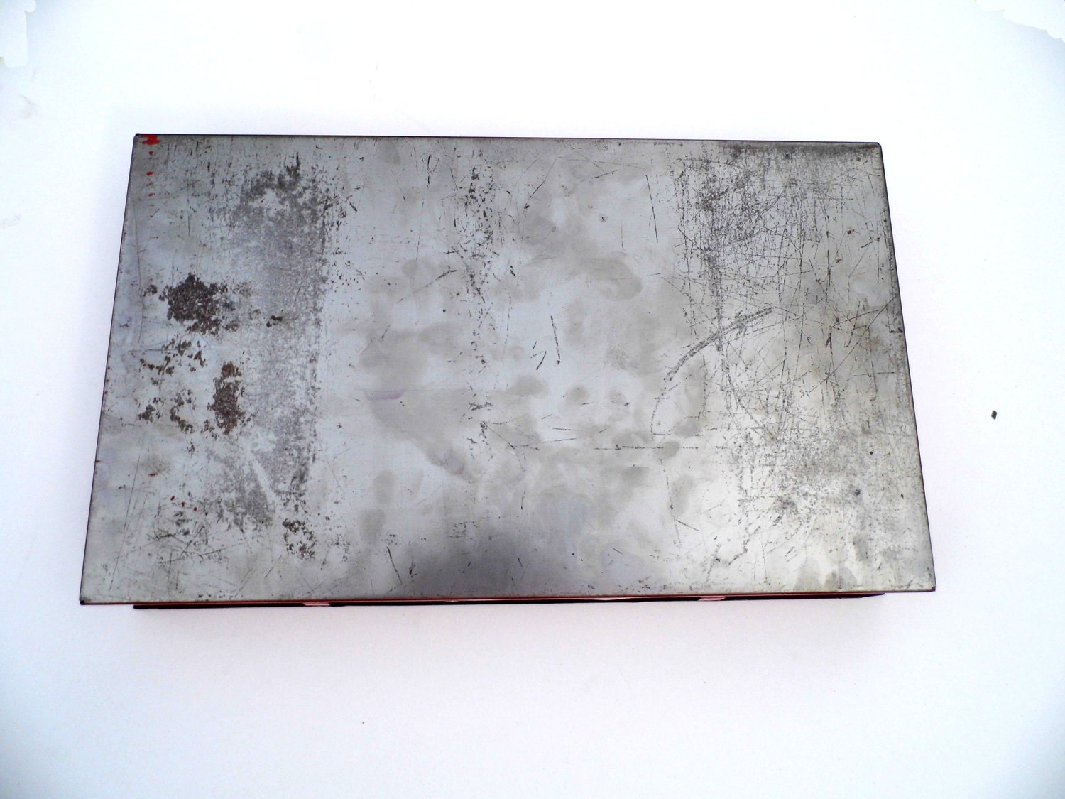 Red Metal Box, Erector Set Box, 1940s Erector Set, Set No. 8 1/2, Mid Century Decor, Large Metal Box, Man Cave Decor