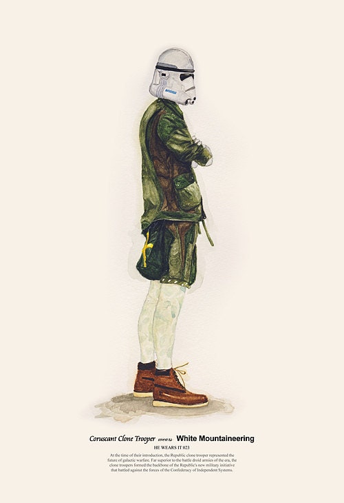 He Wears It 023 - Coruscant Clone Trooper wears White Mountaineering