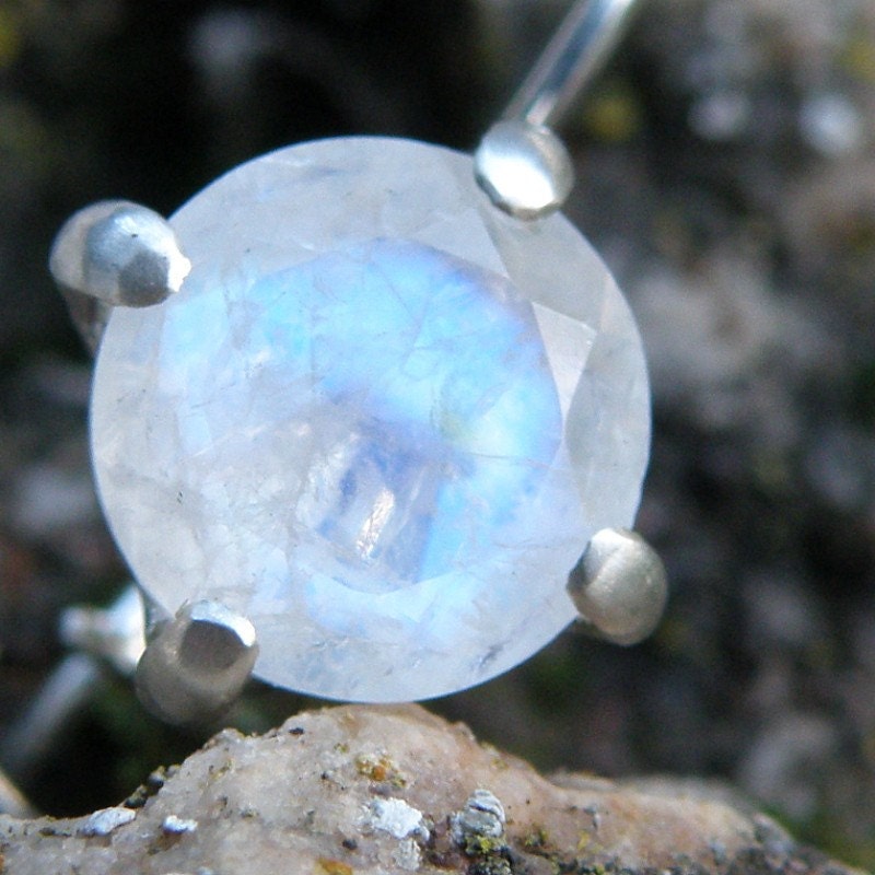 Rainbow Moonstone Earrings, Sterling Silver Earrings, Sparkle Moonstone jewelry, 8mm round faceted moonstone Earrings