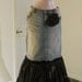 Sirène Noire jean skirt black tulle mermaid goddess pink silk bohemian Renaissance Denim Couture Made to Order