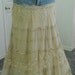Isabelle jean skirt gorgeous ecru lace creamy crepe tiered ruffled frou frou Renaissance Denim Couture bohemian fairy goddess Made to Order