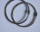 2 Inch Book Binder Binding Rings // Silver Hinges // Set of 2 // 2" Round Split Ring