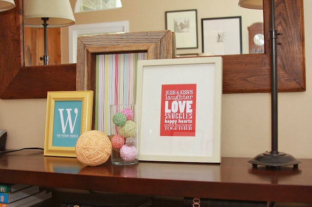 Love Subway Art Poster Print Scroll Roll Sign . 8x10 A4 . Valentine's Day Home Decor // Red Purple Pink Blue // Anniversary Nursery