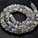 12 Inches - Crystal Clear Rainbow Moonstone Faceted Rondelles - Blue Flash - Size 5-8MM - J-E000515