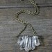 Frozen Falls Song- Graduated Quartz Pendant Necklace