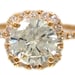 18k rose gold diamond engagement ring prong set art deco 1.62ctw