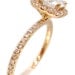 18k rose gold diamond engagement ring prong set art deco 1.62ctw