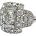 Round cut diamond engagement ring art deco antique style 2.05ctw