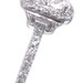 18k white gold cushion cut diamond engagement ring art deco design halo 2.22ctw