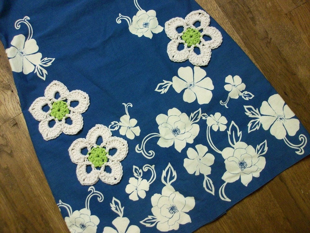 Blue White Flower Dress