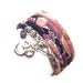 Japanese Chirimen Cord Wrap Bracelet with Om Charm