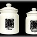 ON SALE - Vinyl Decal Canister Labels - Ready To Ship