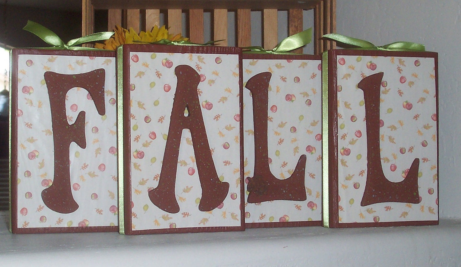 Fall Blocks - Autumn/Fall Decoration for Mantel or Shelf