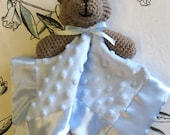 Teddy Bear Blankie Buddy Crocheted Baby Blanket
