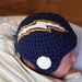 Crocheted Football Helmet Baby Beanie - You choose TEAM and SIZE