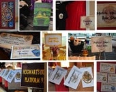 Harry Potter Complete Party Set decorations, favor tags, and more great for BIRTHDAYS
