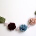 Vintage style resin rose necklace ( turquoise, green, somon , dark red, leaves , rose)