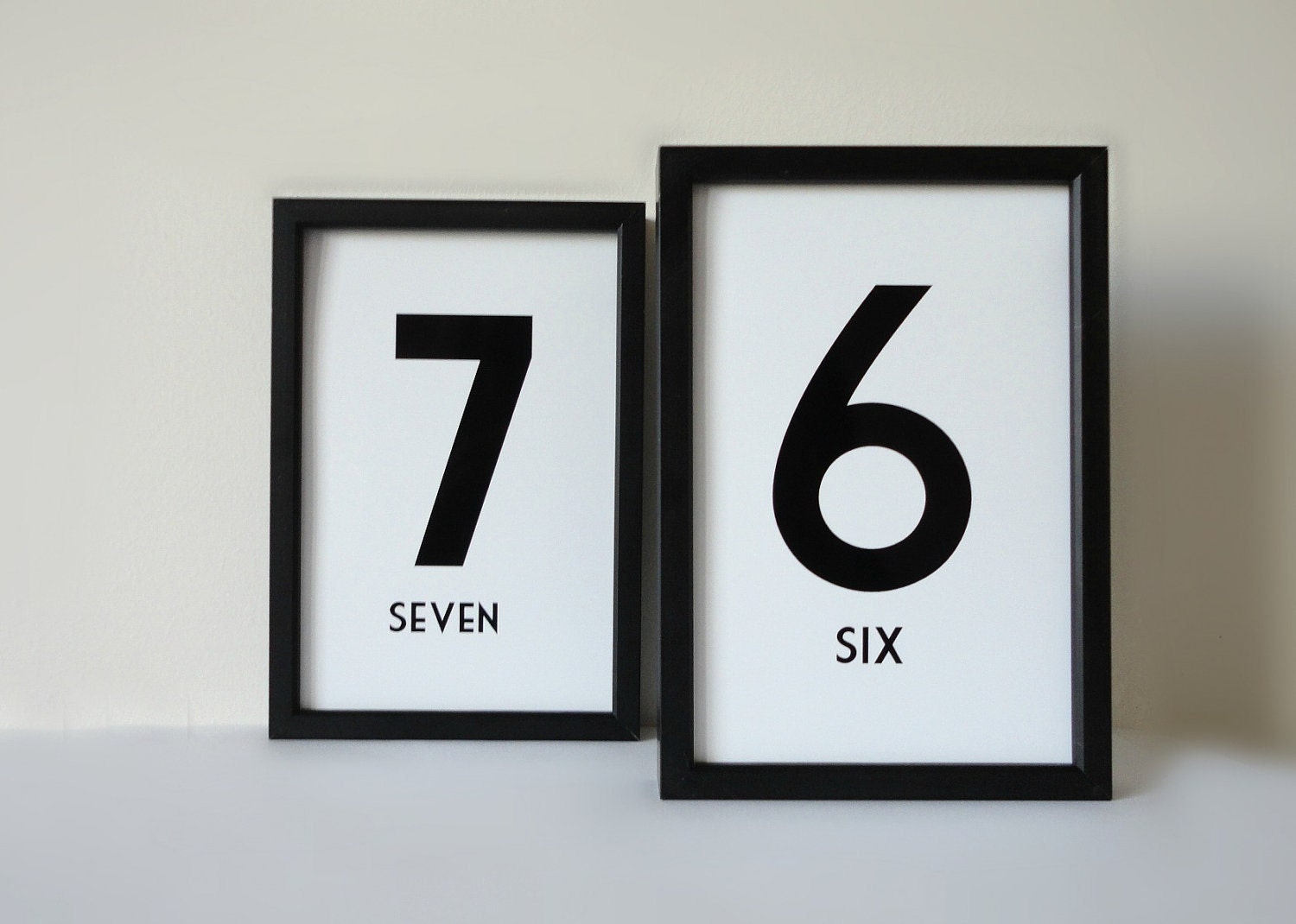 Number Art Prints - Set of 2 - What's Your Number: choose the ones you prefer