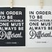 Art Print Coco Chanel Quote Always Be Different Archival A4 Print