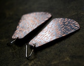 Butterfly Wings Copper Earrings- Statement Earrings, Rust, Copper, Brown, Boho,Bold - StemDesigns