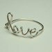 sterling silver love ring- love script ring- Special price sterling silver wire 925- keoops8 shop