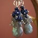 Labradorite Earrings with Lapis Lazuli Sterling Silver by dirtyrice on Etsy