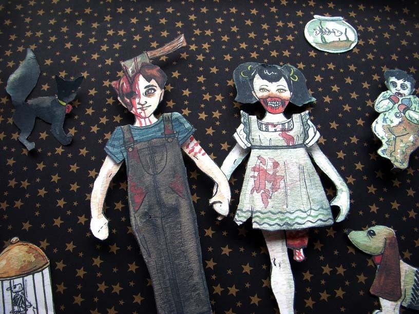 Zombie Paper Dolls