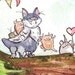 Monster Parade - Cute Fuzzy Monsters 8x10 print