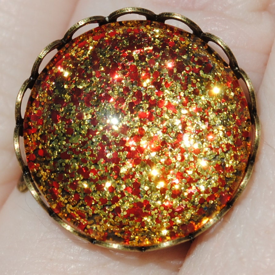 Heat of the Moment Nail Polish Ring - Inspired by the Hunger Games