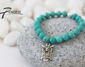 Wise Owl Bracelet. Howlite (VBL-01)
