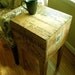 Shipping Crate Side Table (Haig & Haig Whisky) 14in. x 14in. x 26in. -- FREE SHIPPING