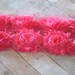 Shabby Rose Trim-Single Yard-Hot Pink