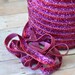 5 Yards 3/8 Inch Glitter  Elastic for Making Headbands-Shaded Magenta