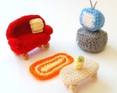 amigurumi pattern - living room