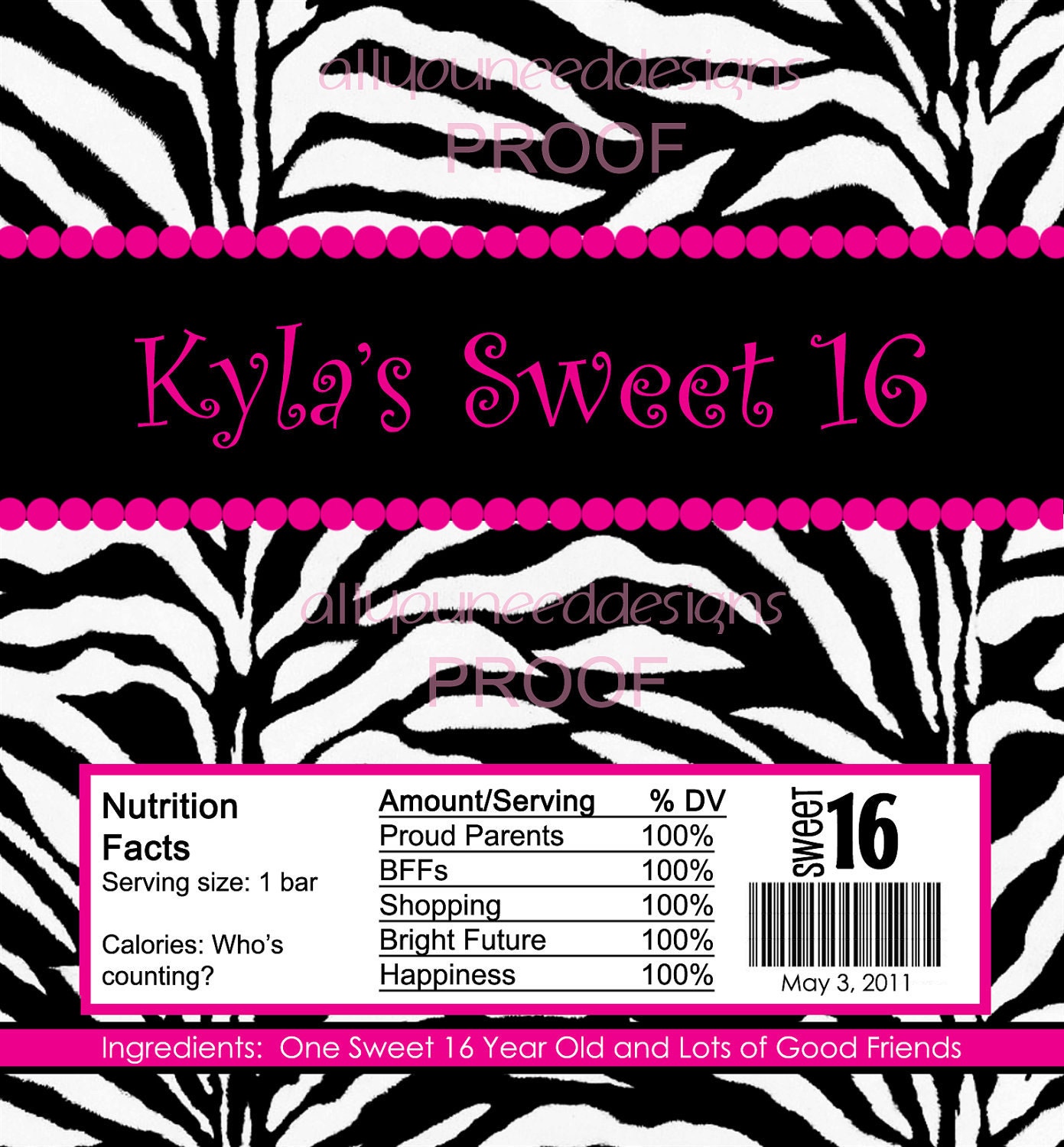 items-similar-to-zebra-print-custom-candy-bar-wrapper-printable-file-on-etsy