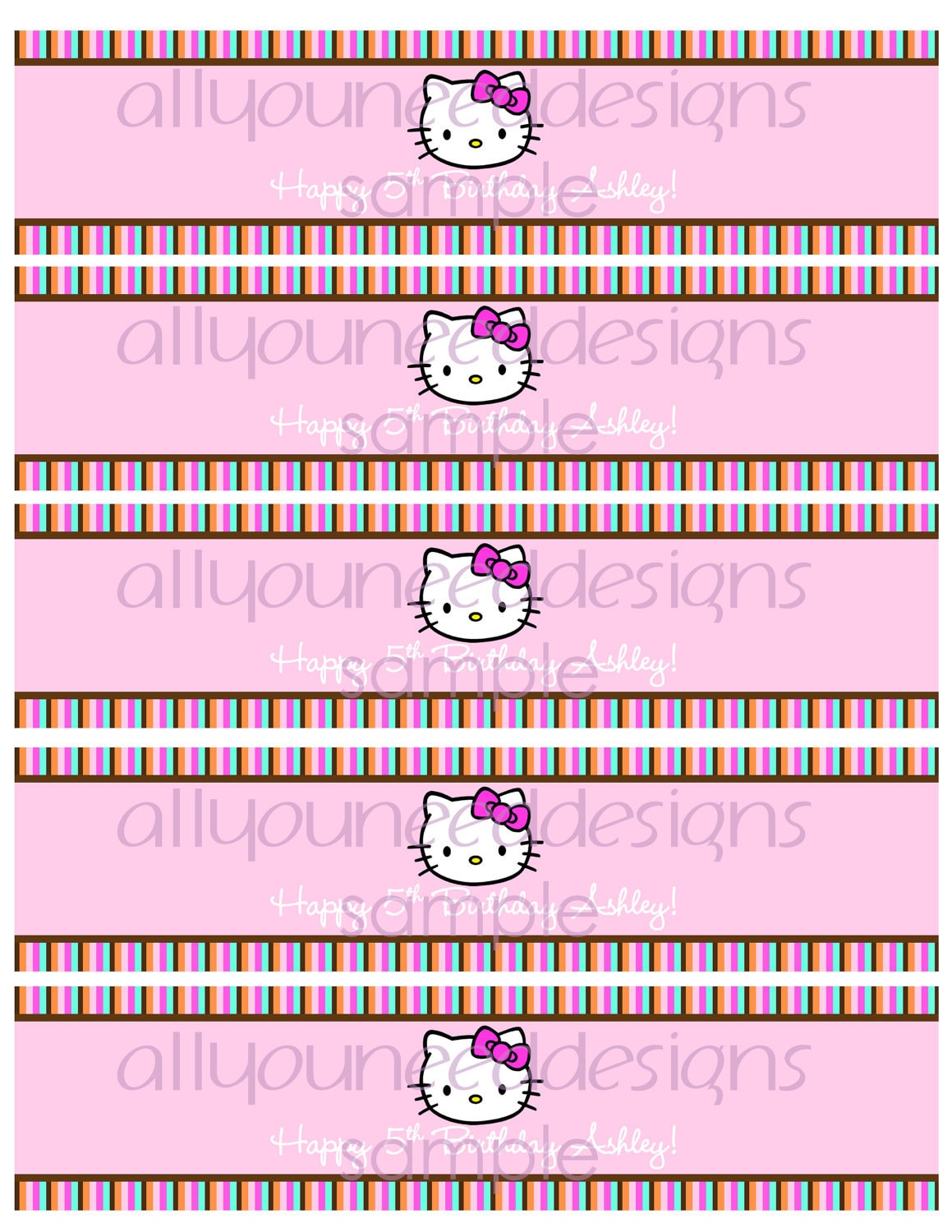 hello kitty labels