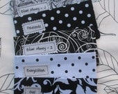 SIX Designer Fabric Envelopes with VELCRO Closures