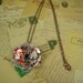 TRENDY 30 inch Pendant Necklace. RecycledcSoda Can Art - Diet Coke Flower and Leaf