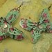 3D Butterfly Earrings. Recycled Soda Can Art. DOUBLE-sided. AZ Tea