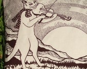 Cat and the Fiddle pillow