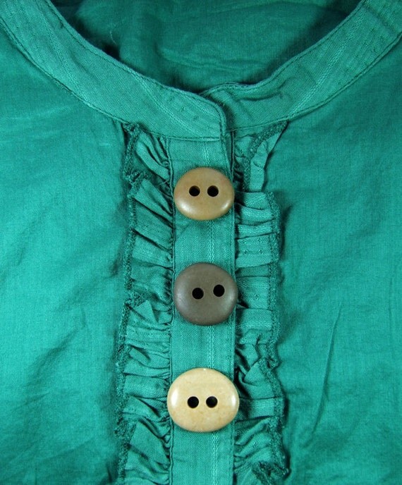 Double Drilled Beach Stone / Genuine Big Stone Buttons - 3 pcs