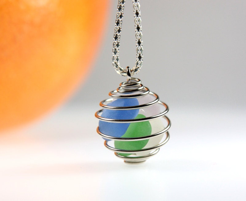 Sea Glass Locket Necklace