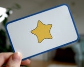 Printable Space Rocket and Star Notelets Notecards Invitations (907)