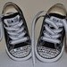 Swarovski Crystal Embellished Infant Toddler Childrens All Star Converse- Black