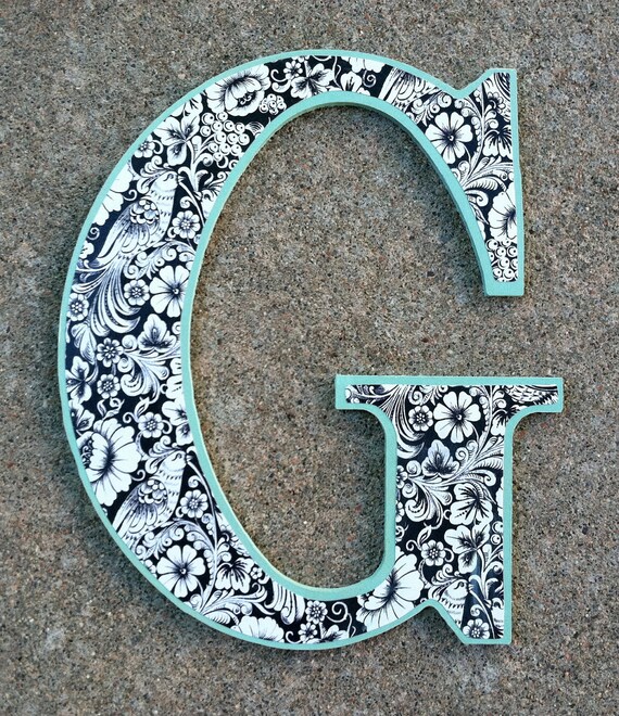 Wooden Decorative Letter G by sorelleaccessories on Etsy
