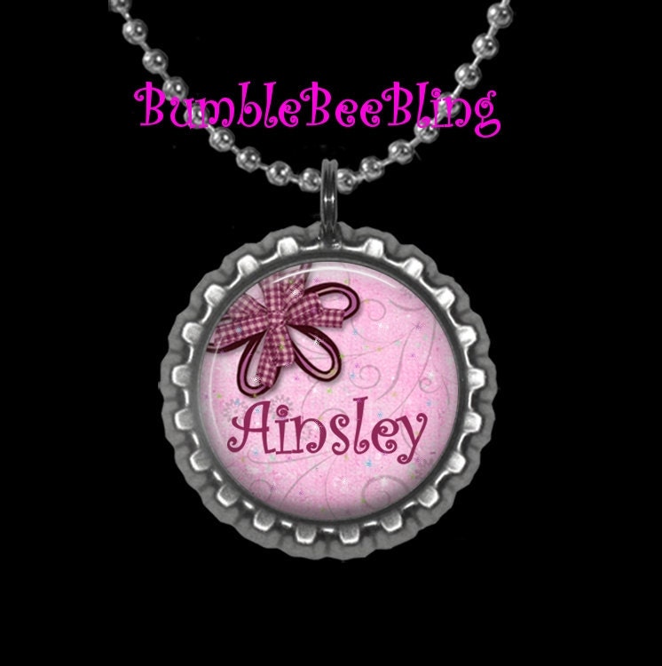 Pink Cutie Custom Personalized Pendant Necklace