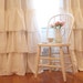 Cream Ruffled Linen Curtains